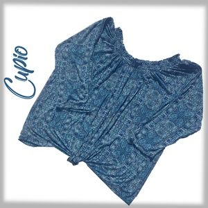 CUPIO Blue & White Top - Size XL